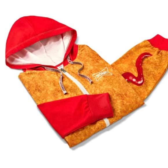 New in package corn dog with ketchup onesie-unisex - Picture 1 of 3